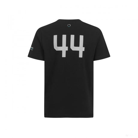 Tricou de Copil Mercedes Lewis Hamilton, #44, Negru, 2019 - FansBRANDS®