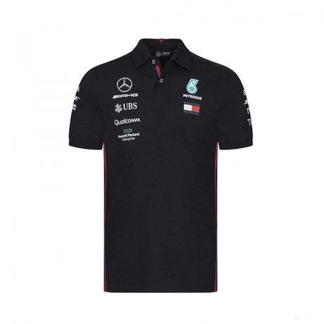 Tricou de Barbat cu Guler, Mercedes, Negru, 2019 - FansBRANDS®