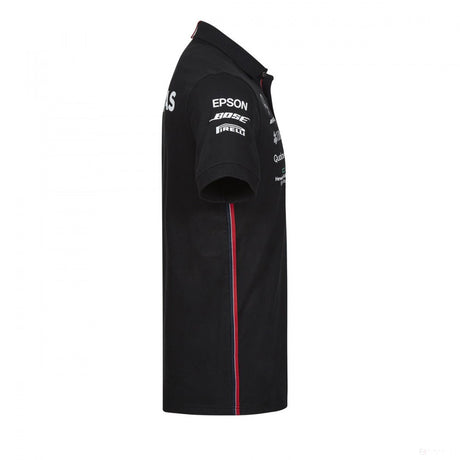 Tricou de Barbat cu Guler, Mercedes, Negru, 2019 - FansBRANDS®