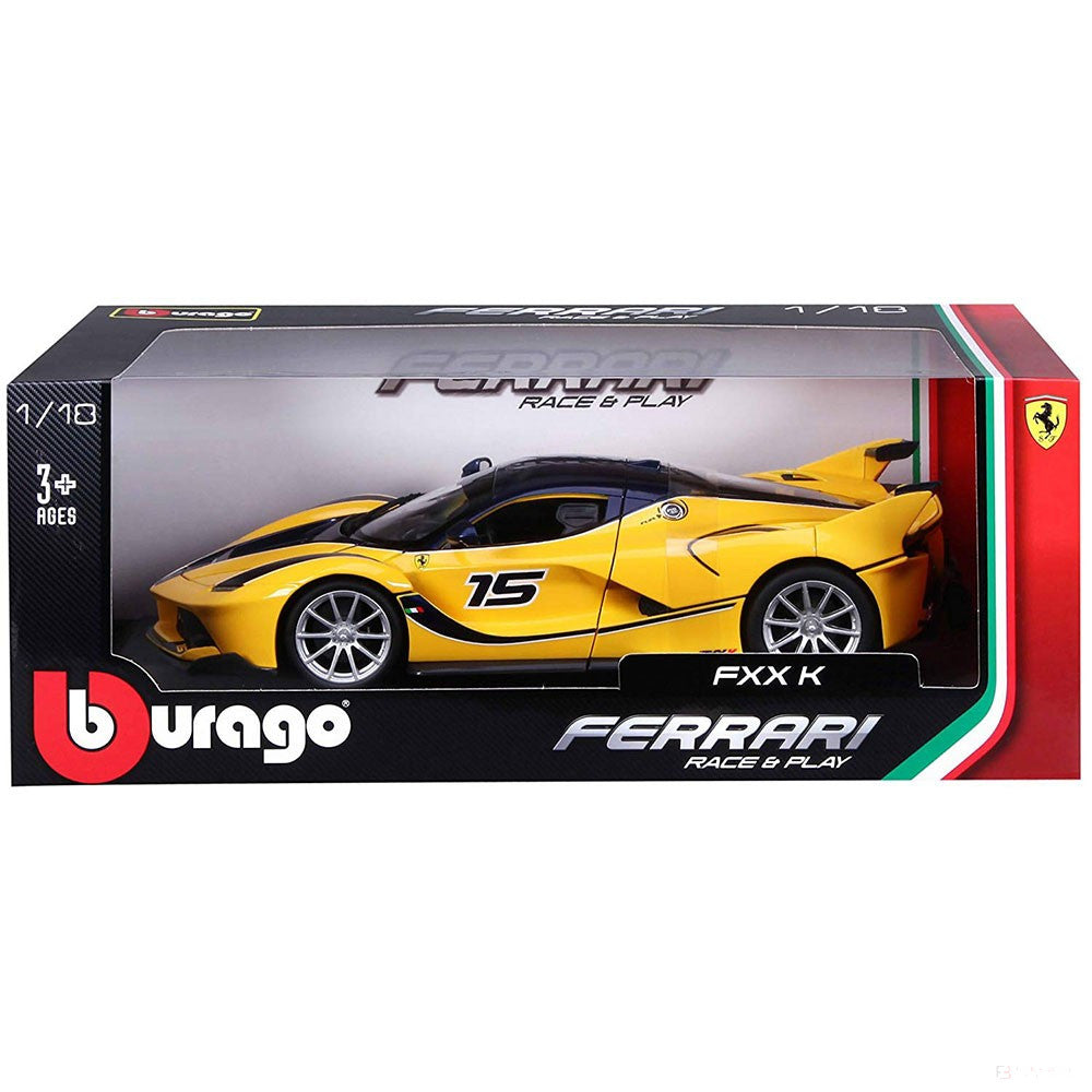 Model Masina, Ferrari Ferrari FXX-K, 2018, Galben, 1:18 - FansBRANDS®