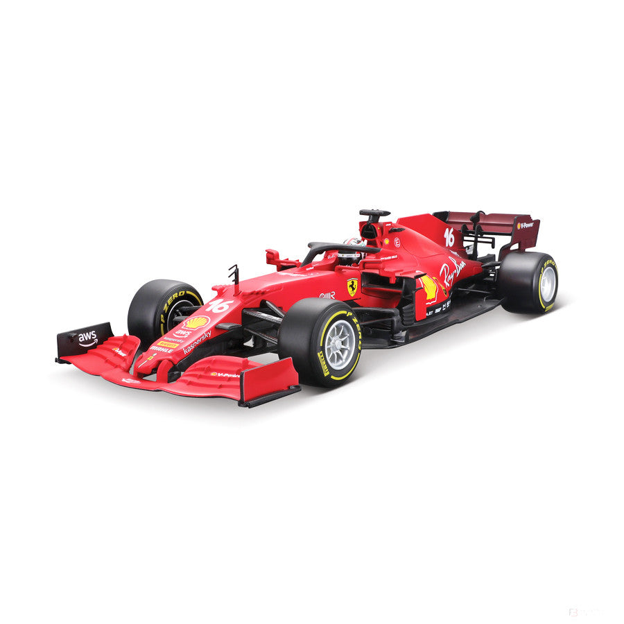 Masina model, Ferrari Charles Leclerc SF21, 1:18, Rosu, 2021