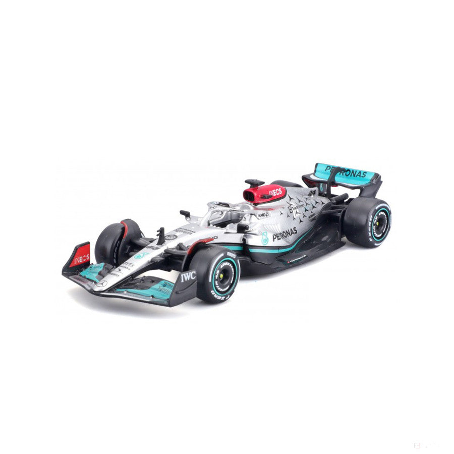 🎁 Mercedes F1 Model car, Bburago, F1 W13 E Perfromance, Lewis Hamilton #44, silver, 1:43 scale, 2022 (100% off)