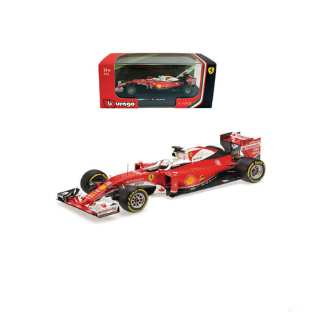 1:43 Ferrari SF16-H Sebastian Vettel Model Car, Rosu, 2018 - FansBRANDS®