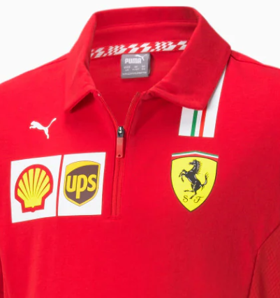 Tricou de Copil cu Guler, Puma Ferrari, Rosu, 20/21