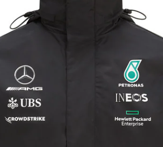 Rain Jacket, Mercedes, Men, Black, 2021
