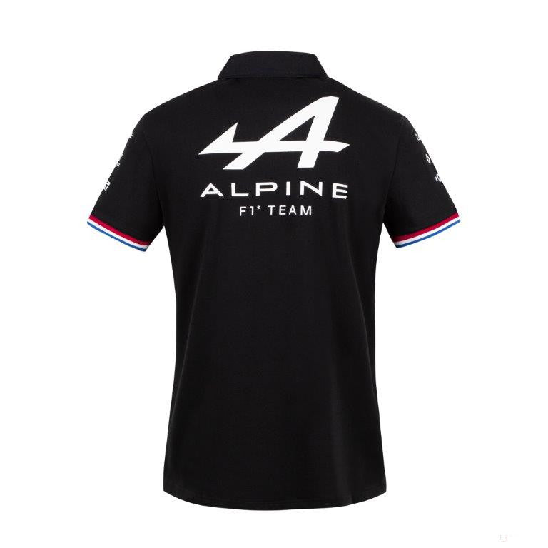 Tricou de Barbat cu Guler, Alpine, Negru, 2021 - Team