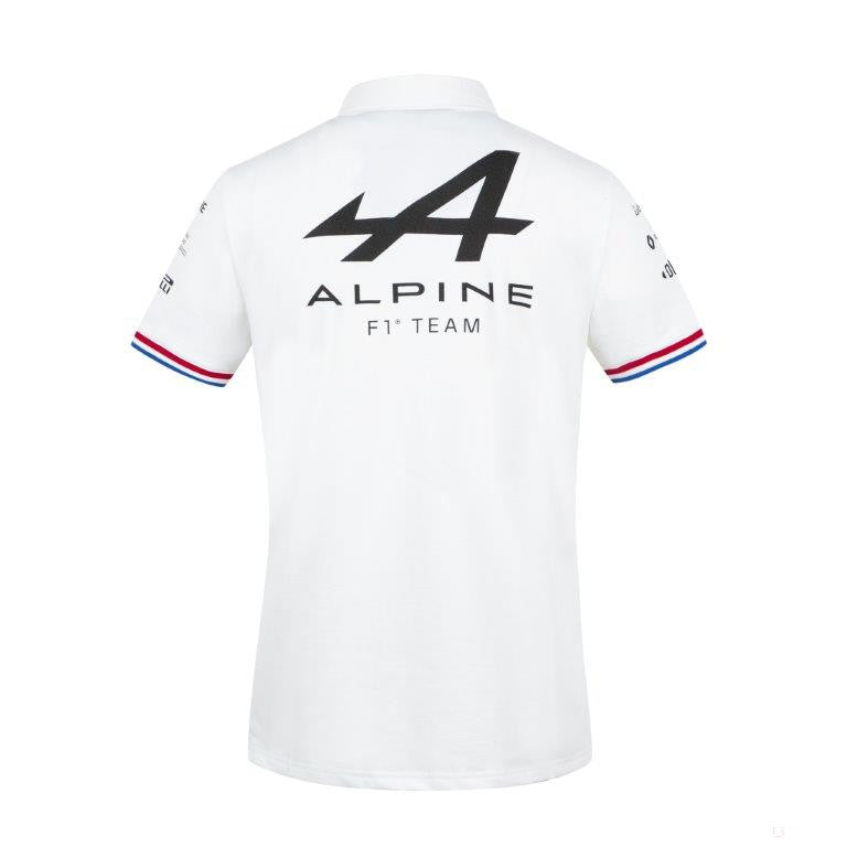 Tricou de Barbat cu Guler, Alpine, Alb, 2021 - Team - FansBRANDS®