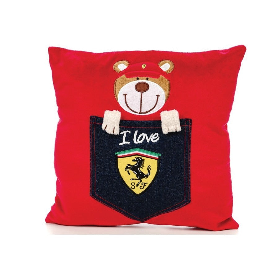 Perna, Ferrari Teddy Bear, Unisex, Rosu, 30x30 cm, 2018 - FansBRANDS®