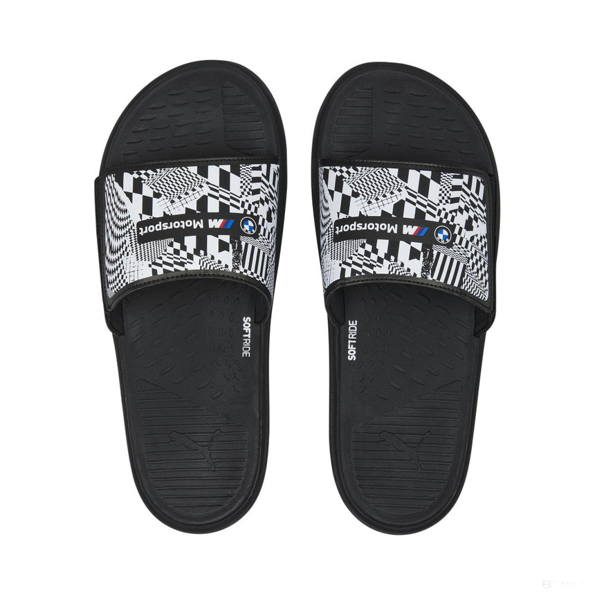 BMW slippers, Puma, MMS, softride slide, black-red - FansBRANDS®