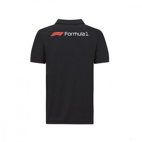 Tricou de Barbat cu Guler, Formula 1, Negru, 2020