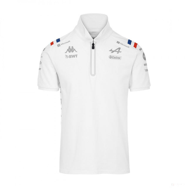 Tricou de Barbat cu Guler, Alpine Team, Alb, 2022 - FansBRANDS®