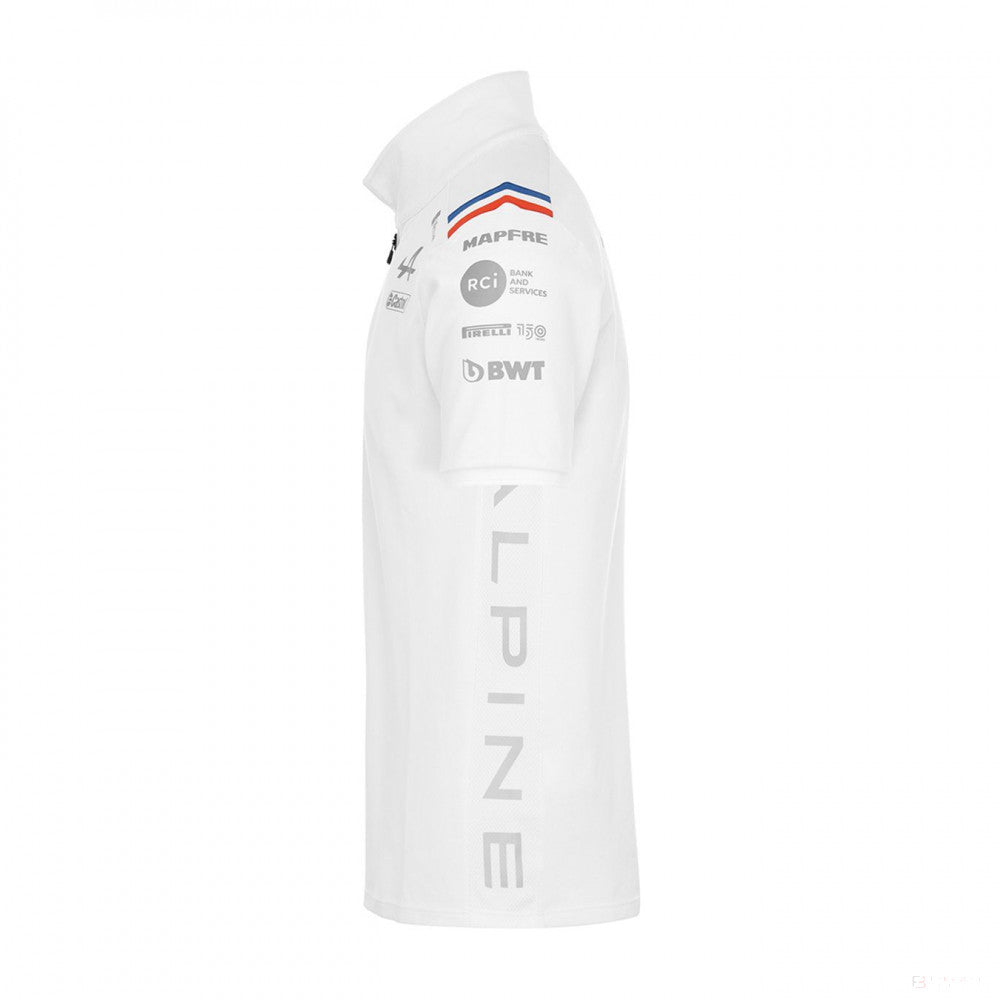 Tricou de Barbat cu Guler, Alpine Team, Alb, 2022 - FansBRANDS®