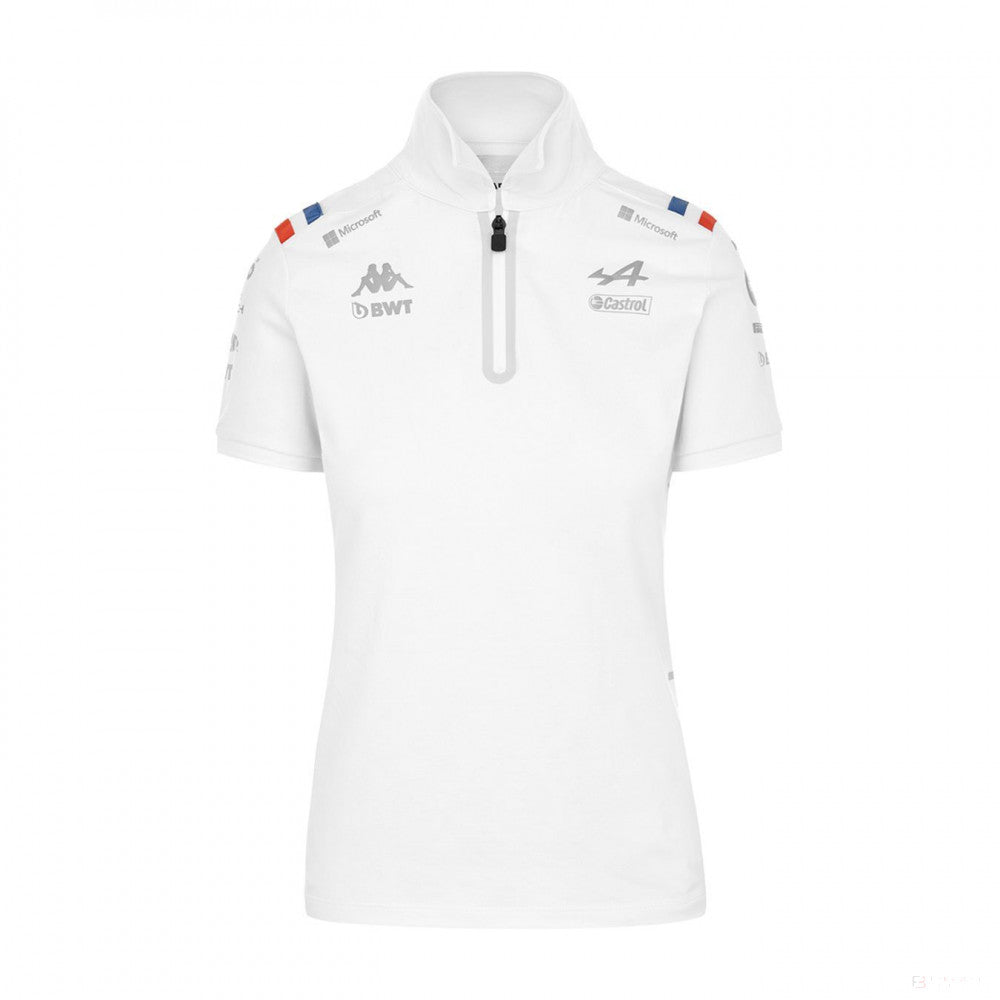 Tricou de Dama cu Guler, Alpine Team, Alb, 2022 - FansBRANDS®