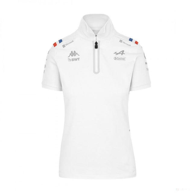 Tricou de Dama cu Guler, Alpine Team, Alb, 2022 - FansBRANDS®