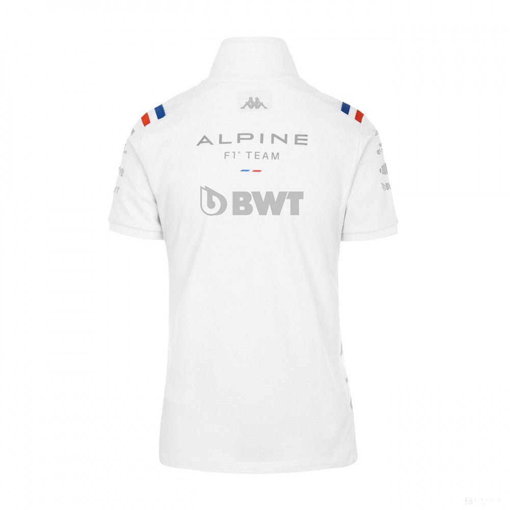 Tricou de Dama cu Guler, Alpine Team, Alb, 2022 - FansBRANDS®