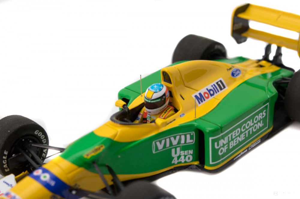 Masina model, Michael Schumacher Benetton Ford B192 Belgium GP, 1:43, Galben, 2020
