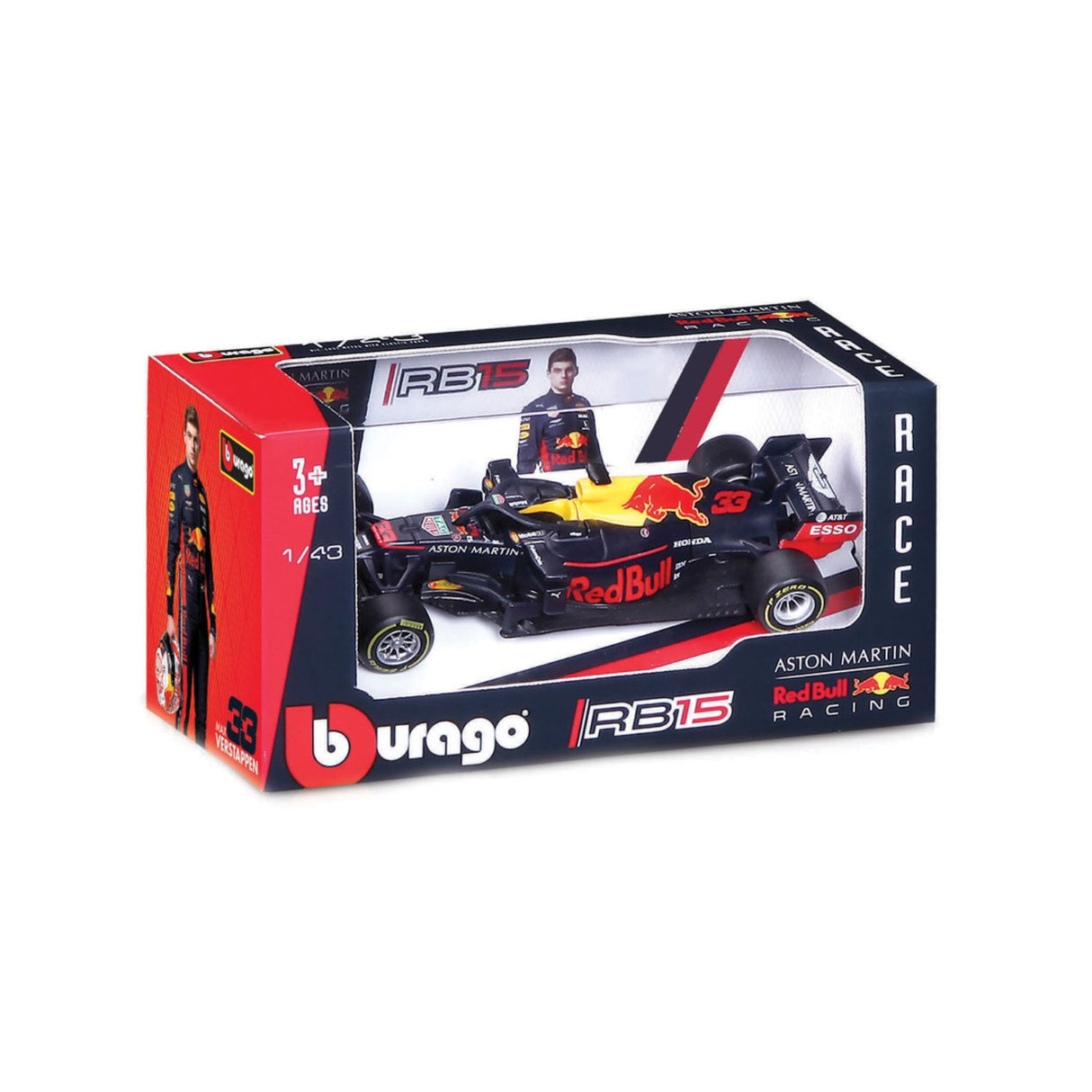 Red Bull Racing F1 Modellauto, RB16, bburago, 1:43, Max Verstappen