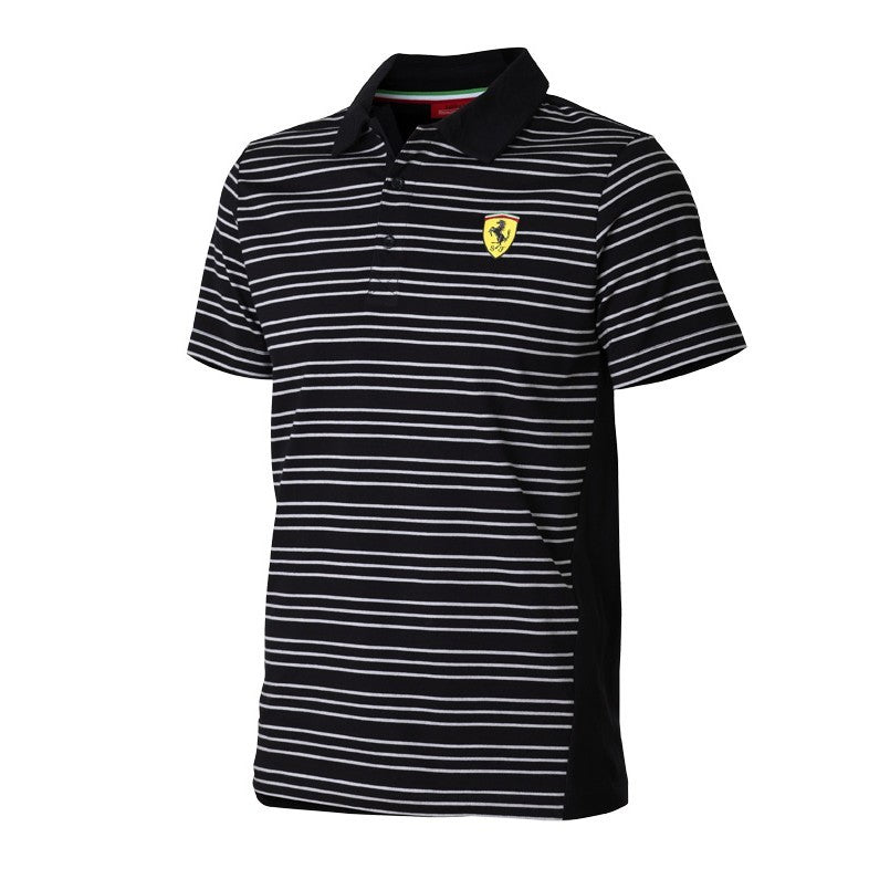 Tricou de Barbat cu Guler, Ferrari Classic, Negru, 2015 - FansBRANDS®