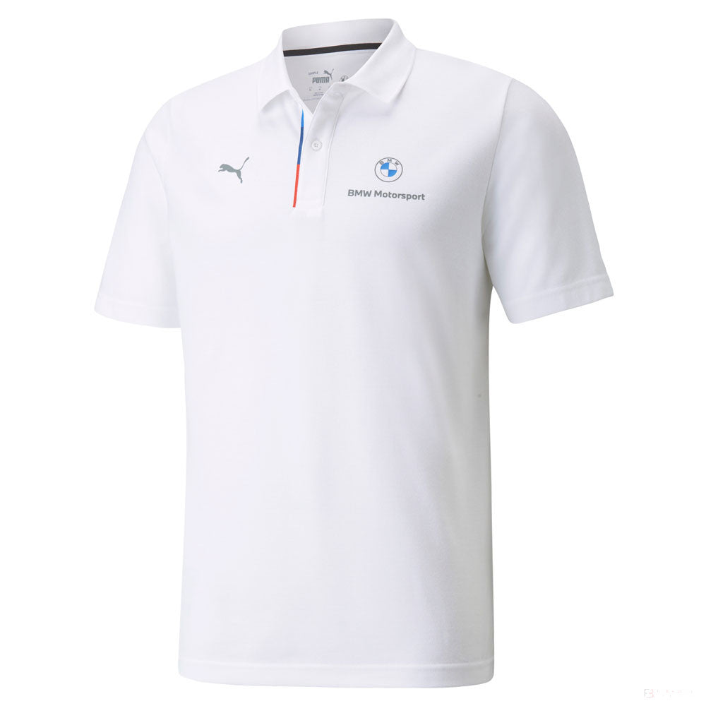 Tricou de Barbat cu Guler, Puma BMW MMS Logo, Alb, 2021 - FansBRANDS®