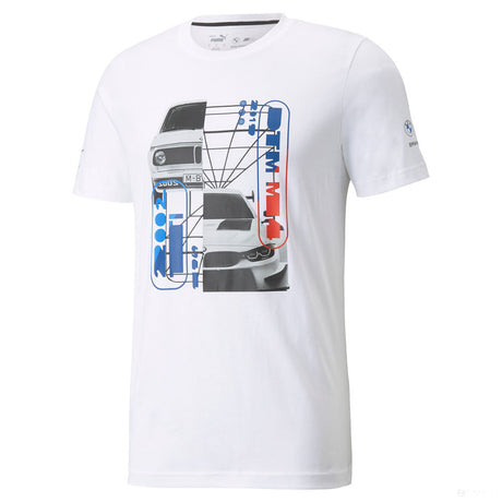 Tricou de Barbat, Puma BMW MMS Car Graphic, Alb, 2021 - FansBRANDS®