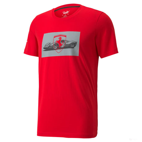 Tricou de Barbat, Puma Ferrari Race Grafic, Rosu, 2021 - FansBRANDS®