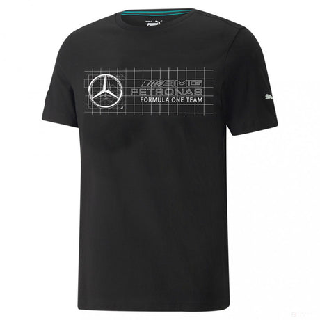 Tricou de Barbat, Puma Mercedes Team Logo, 2022, Negru - FansBRANDS®