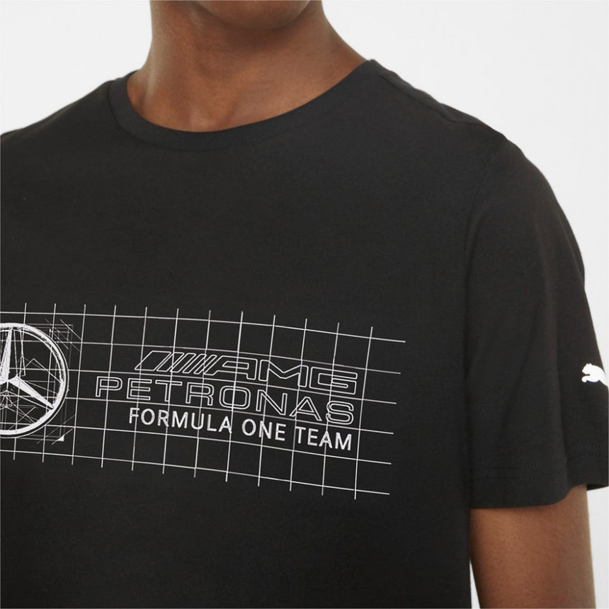 Tricou de Barbat, Puma Mercedes Team Logo, 2022, Negru - FansBRANDS®