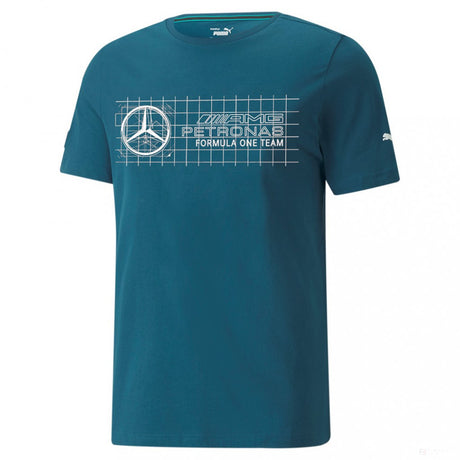 Tricou de Barbat, Puma Mercedes Team Logo, 2022, Albastru - FansBRANDS®