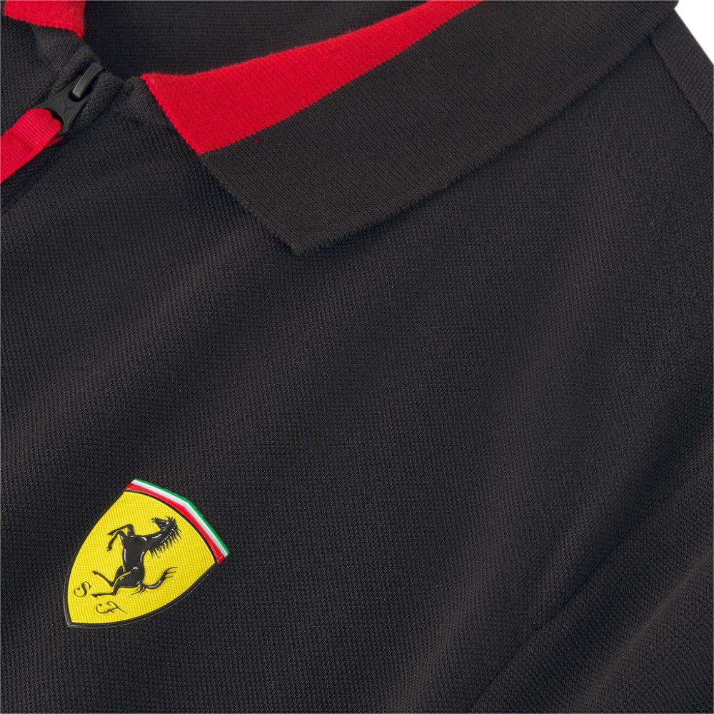 Tricou de Barbat cu guler, Puma Ferrari Race, 2022, Negru