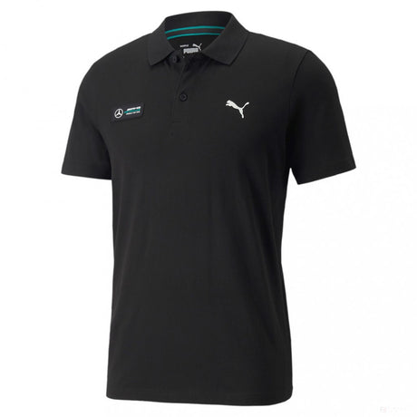 Tricou de Barbat cu Guler, Puma Mercedes ESS, 2022, Negru - FansBRANDS®