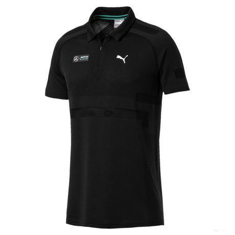 Tricou de Barbat cu Guler, Puma Mercedes ecoKNIT, Negru, 2019 - FansBRANDS®