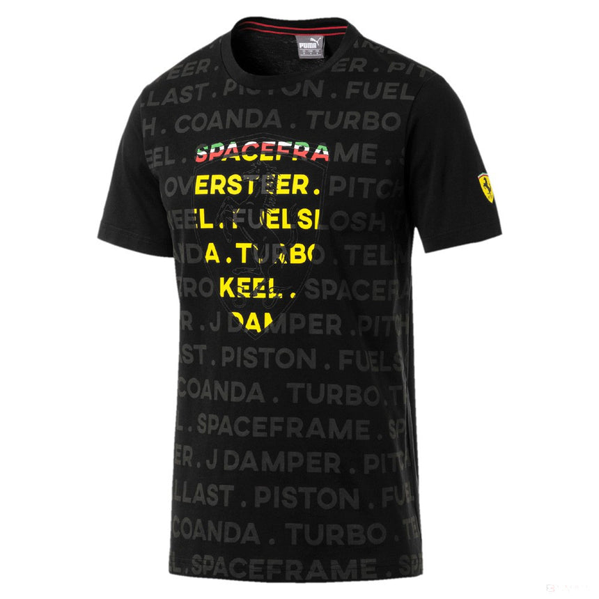 Tricou de Barbat, Puma Ferrari Big Shield, Negru, 2019 - FansBRANDS®