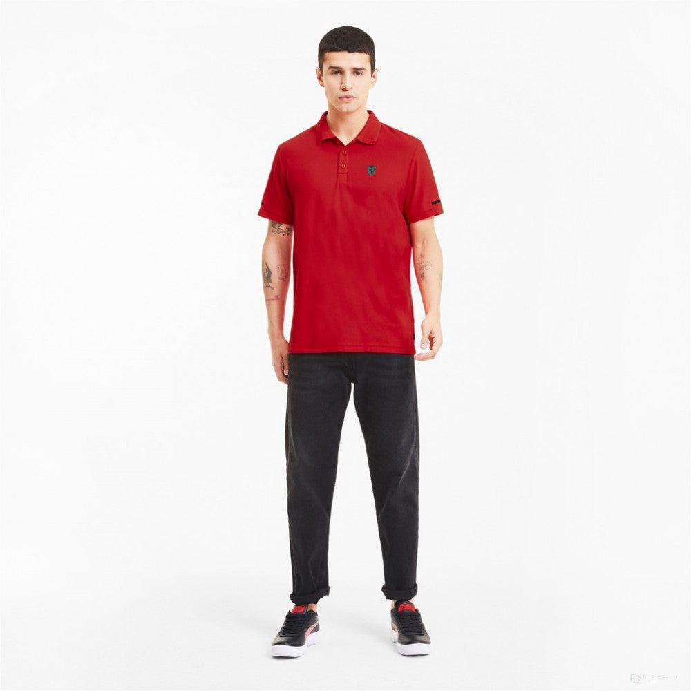 Tricou de Barbat cu Guler, Puma Ferrari Style, Rosu, 2020 - FansBRANDS®