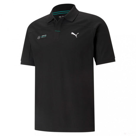 Tricou de Barbat cu Guler, Puma Mercedes F1, Negru, 2021 - FansBRANDS®