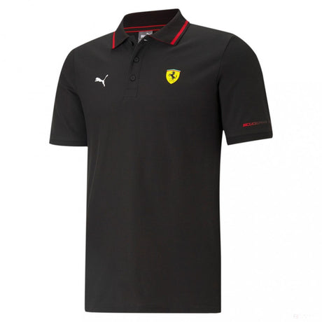 Tricou de Barbat cu Guler, Puma Ferrari Race, Negru, 2021 - FansBRANDS®
