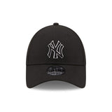 Șapcă New York Yankees, New Era, 9FORTY, contur pop, negru