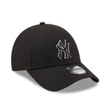Șapcă New York Yankees, New Era, 9FORTY, contur pop, negru