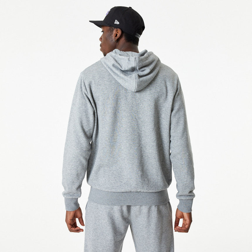 Hanorac Los Angeles Lakers, cu glugă, fermoar integral, New Era, gri