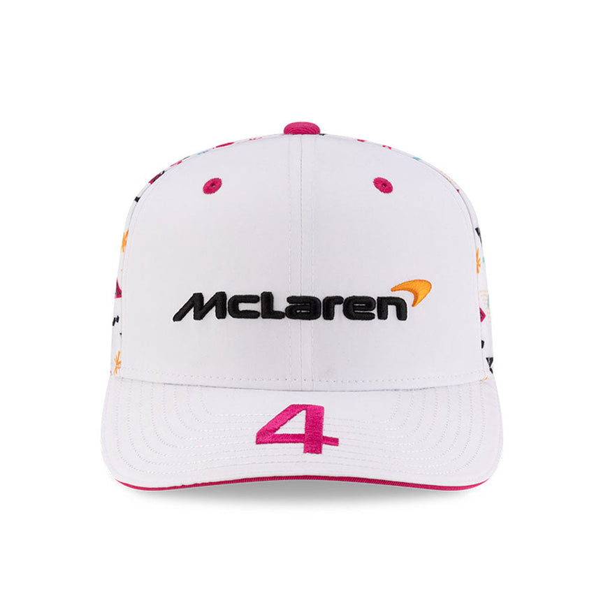 McLaren, Miami, Lando Norris, New Era, 9SEVENTY SS, White Baseball Cap 🔥
