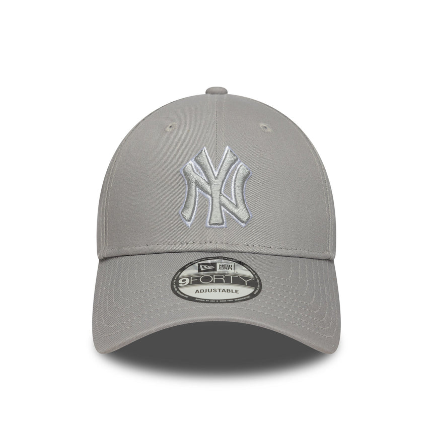 șapcă New York Yankees, New Era, 9FORTY, contur în stil pop, gri