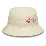 Pălărie bucket Alpine, sezonieră, conică, New Era, 9FORTY, crem