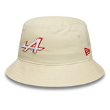 Pălărie bucket Alpine, de sezon, cu formă conică, New Era, 9FORTY, crem