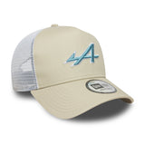 Șapcă Alpine, trucker, sezonieră, New Era, 9FORTY, crem