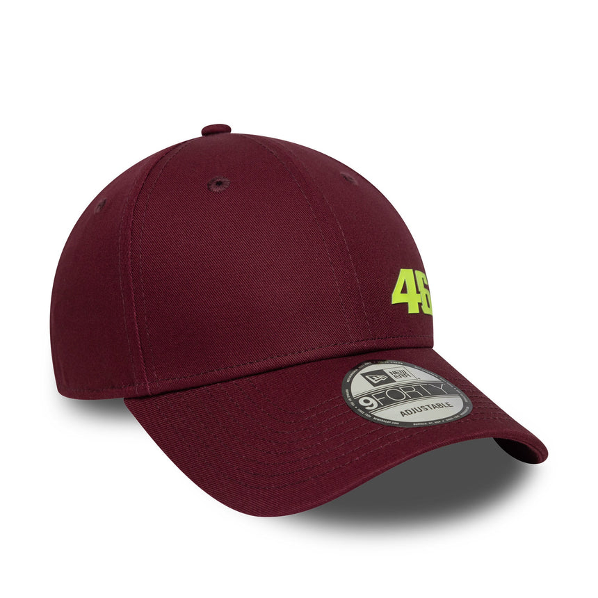 Șapcă Valentio Rossi #46, VR46, sezonier, New Era, 9FORTY, bordo