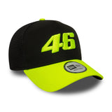 Șapcă Valentio Rossi #46, de tip trucker, VR46, New Era, 9FORTY, neagră