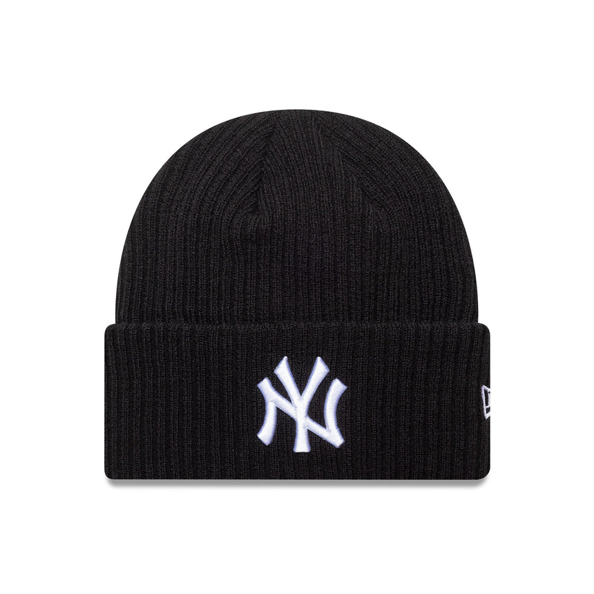 Căciulă beanie a echipei New York Yankees, cu margine lată, New Era, negru