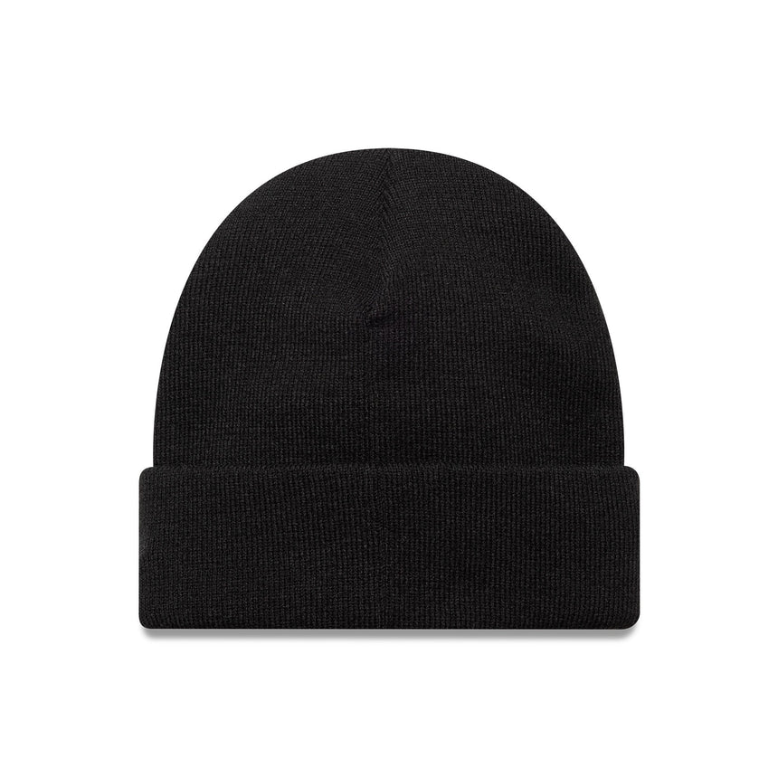 Căciulă tricotată Chicago Bulls, logo mic, cu tiv, New Era, negru