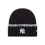 căciulă New York Yankees, cusături groase, New Era, negru