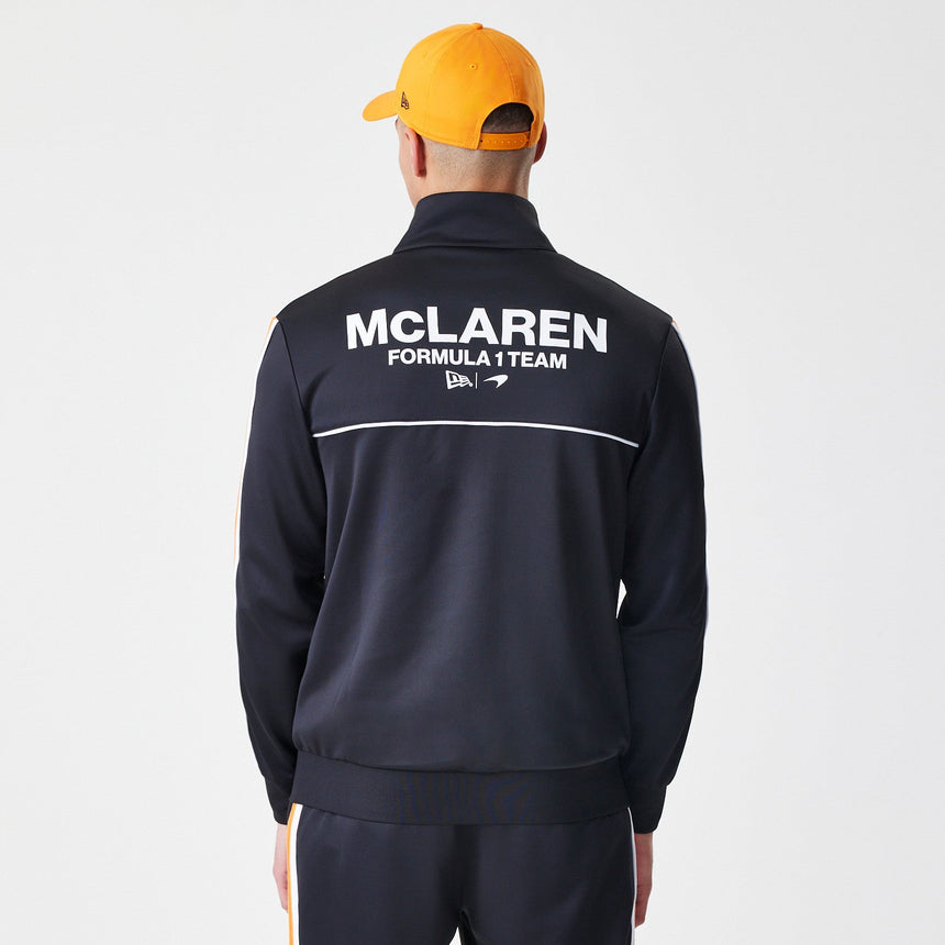 Pulover McLaren, cu fermoar integral, New Era, negru