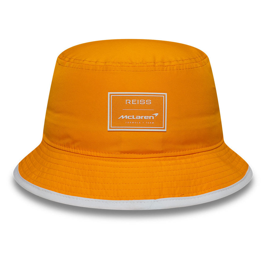 Pălărie bucket McLaren x Reiss, sezonieră, conică, New Era, 9FORTY, portocaliu